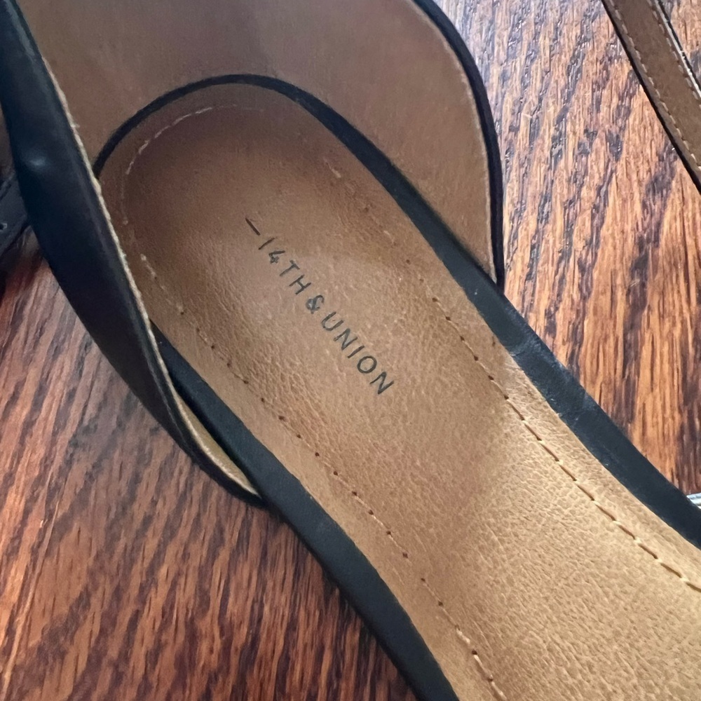 14th and Union Black Women's flat shoes with straps size 7.5 - Picture 5 of 6